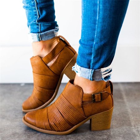 Women Classic Ankle Adjustable Buckle Booties Casual Comfort Plus Size Shoes, Brown, Boots
Women Classic Ankle Adjustable Buckle Booties Casual Comfort Plus Size Shoes, Brown, Boots