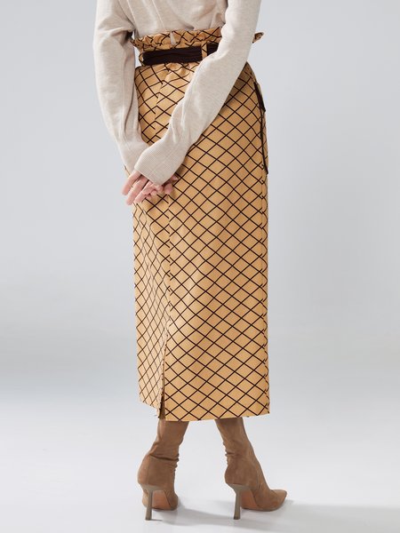 Loose Urban H-Line Plaid Long Skirt, Khaki, Skirts
Loose Urban H-Line Plaid Long Skirt, Khaki, Skirts