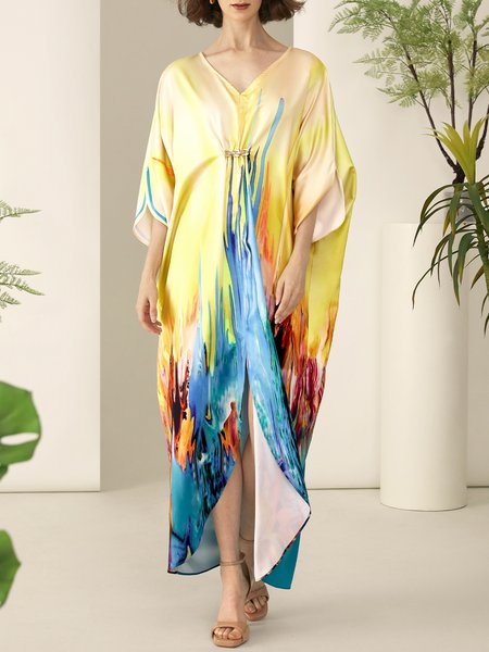 Stylewe Half sleeve Abstract Loose V Neck Vacation Dress, Yellow, Dresses
Stylewe Half sleeve Abstract Loose V Neck Vacation Dress, Yellow, Dresses