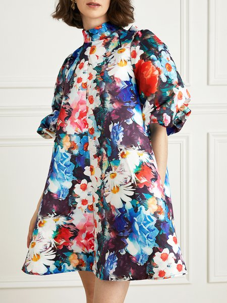 Stylewe Stand Collar Short sleeve Elegant Floral Loose Skirt Dress, As picture, Dresses
Stylewe Stand Collar Short sleeve Elegant Floral Loose Skirt Dress, As picture, Dresses