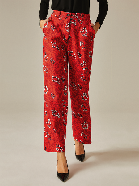Urban Regular Fit Pants, Red, Pants
