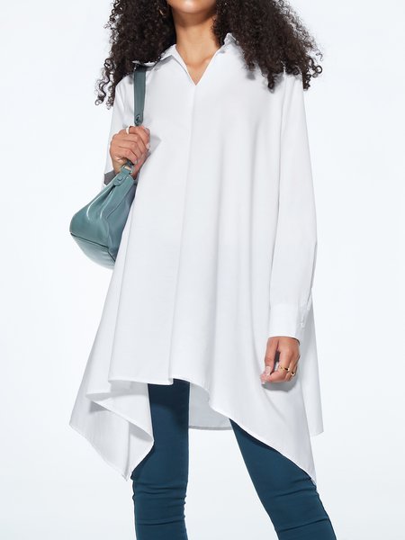 White Loose A-Line Mid-long Long sleeve Loose Plain Daily Blouse, Blouses and Shirts
White Loose A-Line Mid-long Long sleeve Loose Plain Daily Blouse, Blouses and Shirts