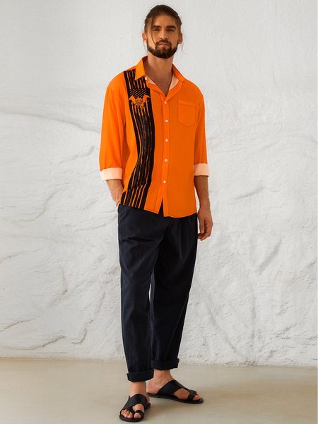 Men's Halloween Print Anti-Wrinkle Moisture Wicking Fabric Fashion Hawaiian Lapel Long Sleeve Shirts, Orange, Long Sleeve Shirts
Men's Halloween Print Anti-Wrinkle Moisture Wicking Fabric Fashion Hawaiian Lapel Long Sleeve Shirts, Orange, Long Sleeve Shirts