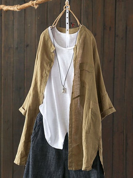 Long Sleeve Tops, Camel, Blouses & Shirts