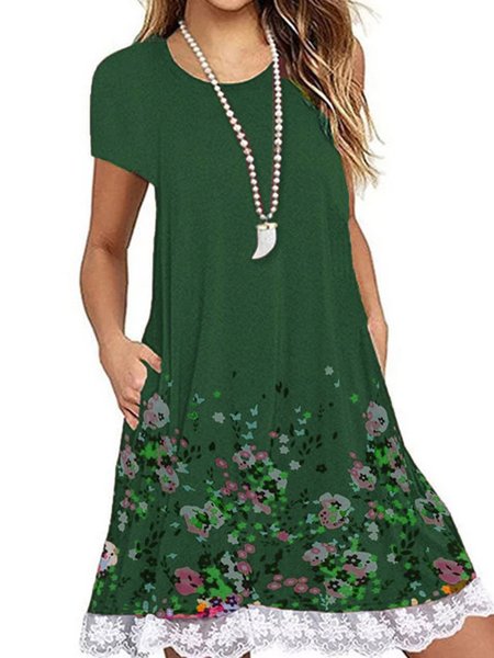 Crew Neck Women Knitting Dress Shift Daily Casual Floral Knitting Dress, Green, Lace Dresses
Crew Neck Women Knitting Dress Shift Daily Casual Floral Knitting Dress, Green, Lace Dresses