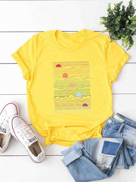 Floral-Print Short Sleeve Casual Shirts & Tops, Yellow, T-Shirts
Floral-Print Short Sleeve Casual Shirts & Tops, Yellow, T-Shirts