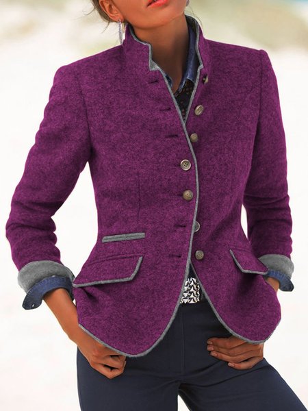 zolucky Solid Vintage Blazer Plus Size Stand Collar Jackets, Burgundy, Coats & Jackets
zolucky Solid Vintage Blazer Plus Size Stand Collar Jackets, Burgundy, Coats & Jackets
