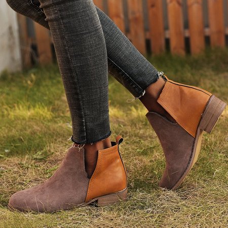 Casual Slip-On Block Heel Womens Booties All Season Boots, Yellow brown, Boots
Casual Slip-On Block Heel Womens Booties All Season Boots, Yellow brown, Boots
