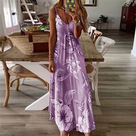 Roselinlin Shirt Dress Floral Spaghetti-Strap Sexy Shift Dress, Purple, Maxi Dresses
Roselinlin Shirt Dress Floral Spaghetti-Strap Sexy Shift Dress, Purple, Maxi Dresses