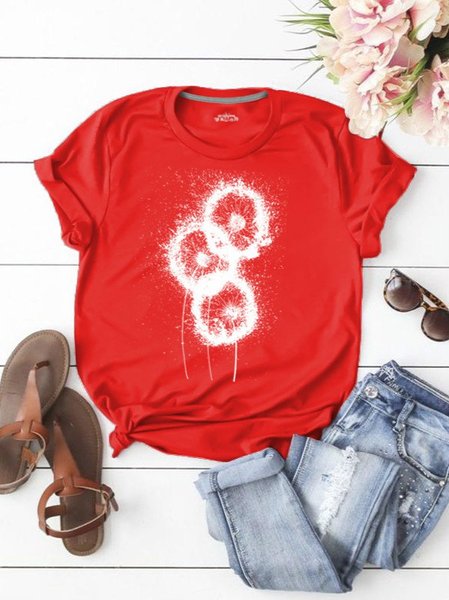 T-Shirt Casuale, Rosso, T-Shirts