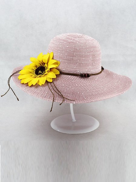 sun flower hat, Pink, Hats