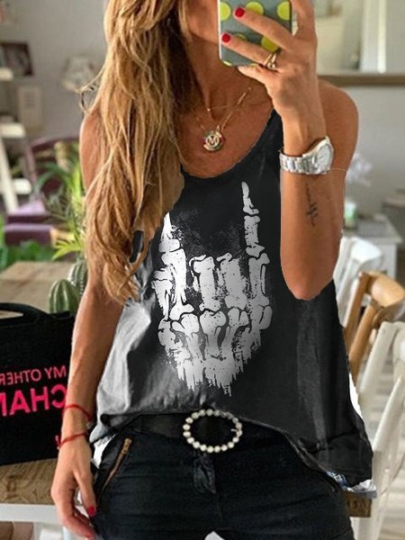 Black Sleeveless Casual Cotton Shirts & Tops, Tops