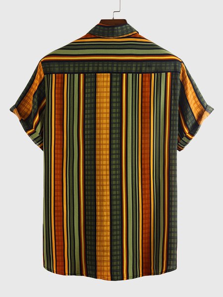 Red Pockets Evening Shirts, Green, Men's Floral shirt