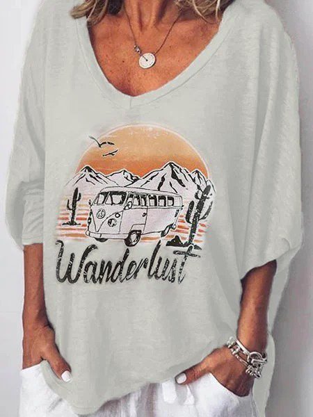 Vintage taglia grande Donna 3/4 Manica Scollo a V Statement Paesaggio Lettera Casuale Top, Bianco, T-Shirts
Vintage taglia grande Donna 3/4 Manica Scollo a V Statement Paesaggio Lettera Casuale Top, Bianco, T-Shirts