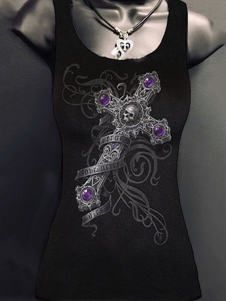 Holiday Graffiti Tanks & Camis, Black, Tops
