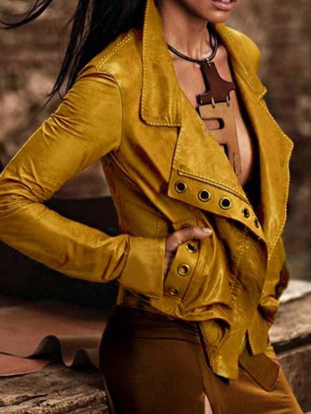 Collo a Scialle Maniche Lunghe Abbottonato Patchwork Giubbotto, Giallo, Coats & Jackets
Collo a Scialle Maniche Lunghe Abbottonato Patchwork Giubbotto, Giallo, Coats & Jackets