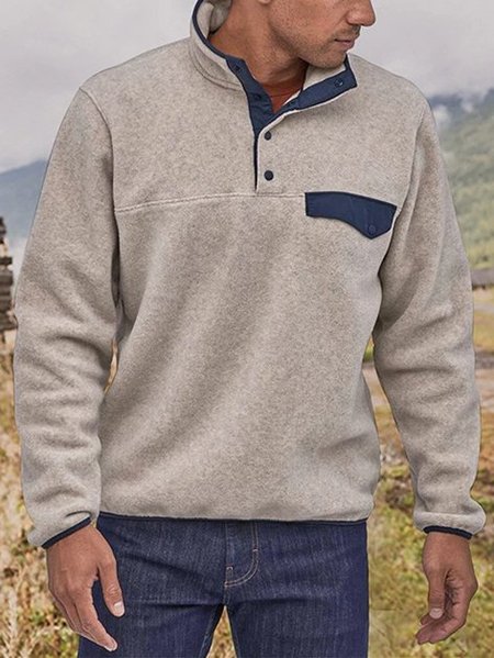 Light Khaki Color-Block Casual Sweatshirt Pullover, Men's Sweatshirts & Hoodies
Light Khaki Color-Block Casual Sweatshirt Pullover, Men's Sweatshirts & Hoodies