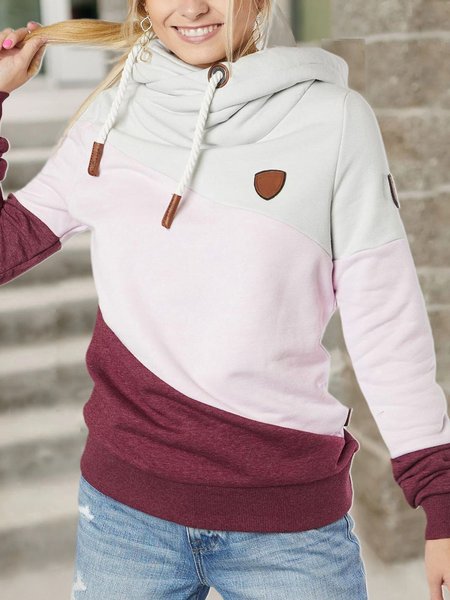 Wine Red Shift Long Sleeve Sweatshirt, Hoodies&Sweatshirts