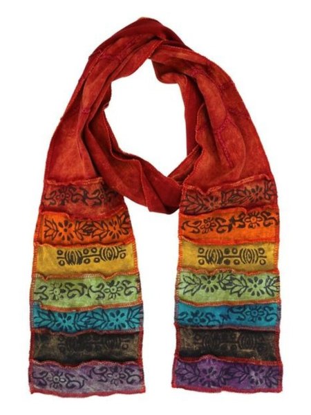 Fashion Printed Scarf, Orange, Scarves & Gloves
