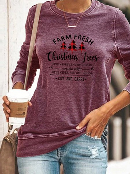 FARM FRESH Christmas Trees Print Round Neck Slim Casual Sweatshirt, Purple, Hoodies&Sweatshirts
FARM FRESH Christmas Trees Print Round Neck Slim Casual Sweatshirt, Purple, Hoodies&Sweatshirts