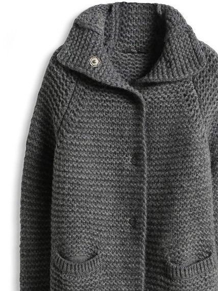 Simple & Basic Solid Jacket, Gray, Coats