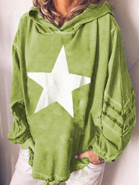 Maniche Lunghe Cottone giacca, Verde, Tops