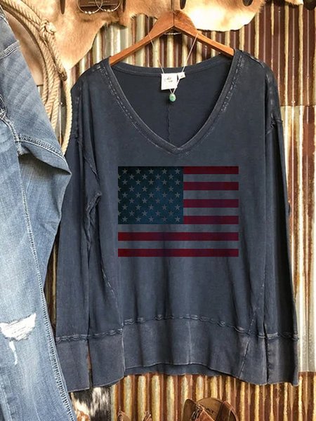 Retro casual American flag print long-sleeved knitted top, Gray, Sweatshirts & Hoodies
Retro casual American flag print long-sleeved knitted top, Gray, Sweatshirts & Hoodies