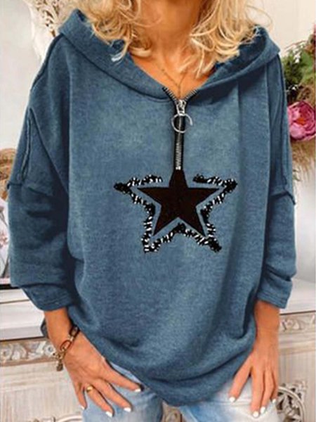 Blue Printed Long Sleeve Casual Hoodie Zipper Hoodies, Sweatshirts & Hoodies
Blue Printed Long Sleeve Casual Hoodie Zipper Hoodies, Sweatshirts & Hoodies