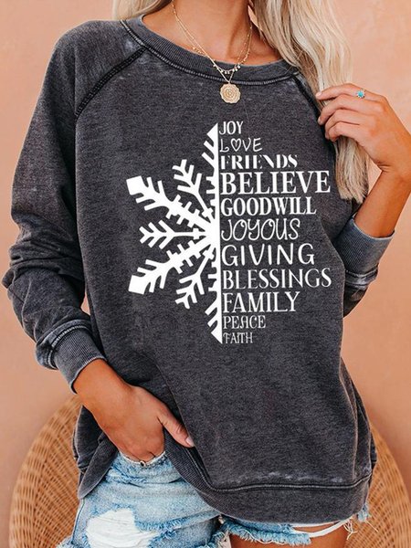Gray Cotton-Blend Long Sleeve Shirts & Tops, Sweatshirts & Hoodies