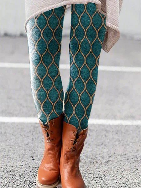 Cotton Pants, Green, Leggings