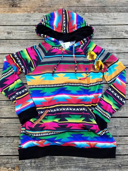 Women's Fashion Print Sweatshirt, Blue, Tops