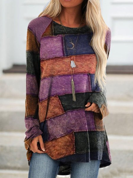 Top Stampato Floreale Girocollo Maniche Lunghe Casuale, Multicolore, Blouses & Shirts
Top Stampato Floreale Girocollo Maniche Lunghe Casuale, Multicolore, Blouses & Shirts