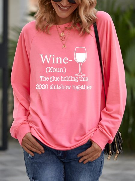 Wine-(Noun) The glue holding this 2020 shitshow together. Wine glass letter print round neck loose Sweatshirts, Pink, Hoodies&Sweatshirts
Wine-(Noun) The glue holding this 2020 shitshow together. Wine glass letter print round neck loose Sweatshirts, Pink, Hoodies&Sweatshirts