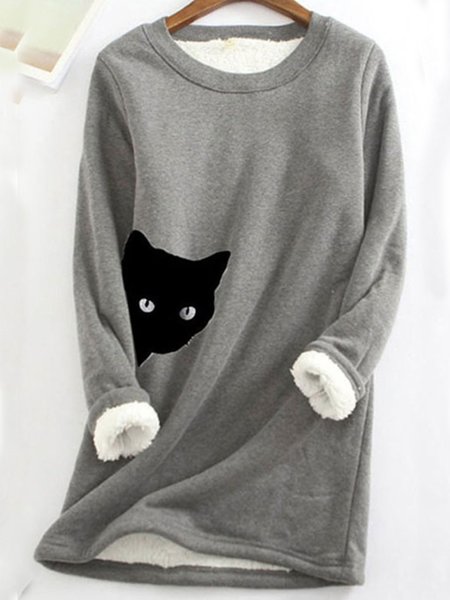 Cotton-Blend Long Sleeve Animal Casual Sweatshirt, Gray, Sweatshirts & Hoodies
Cotton-Blend Long Sleeve Animal Casual Sweatshirt, Gray, Sweatshirts & Hoodies