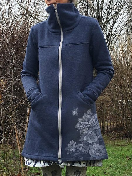 Autumn and winter warmth thick knitted sweater floral print Floral Casual Jacket, Deep blue, Coats
Autumn and winter warmth thick knitted sweater floral print Floral Casual Jacket, Deep blue, Coats