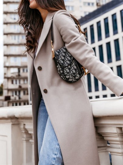 Cappotto Casuale Di base Collo a Scialle Maniche Lunghe, Grigio chiaro, overcoat
Cappotto Casuale Di base Collo a Scialle Maniche Lunghe, Grigio chiaro, overcoat