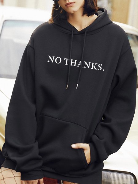 NO THANKS. Letters Printed Black Oversized Hooded Sweatshirt, Hoodies&Sweatshirts
NO THANKS. Letters Printed Black Oversized Hooded Sweatshirt, Hoodies&Sweatshirts