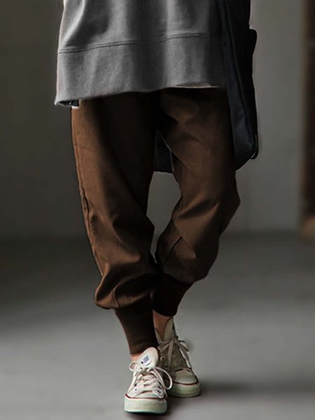 Cocoon Pants, Brown, Bottoms