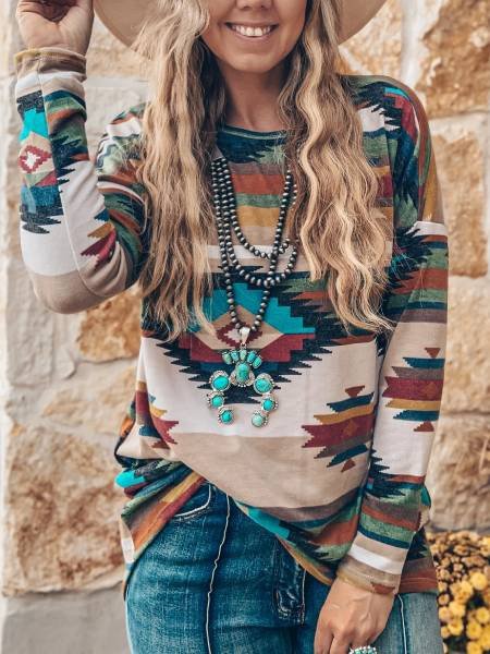 Long Sleeve Cotton Shirts & Tops, Image color, Tees & T-shirts