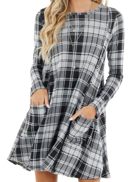 Knitting Dress, White, Casual Dresses