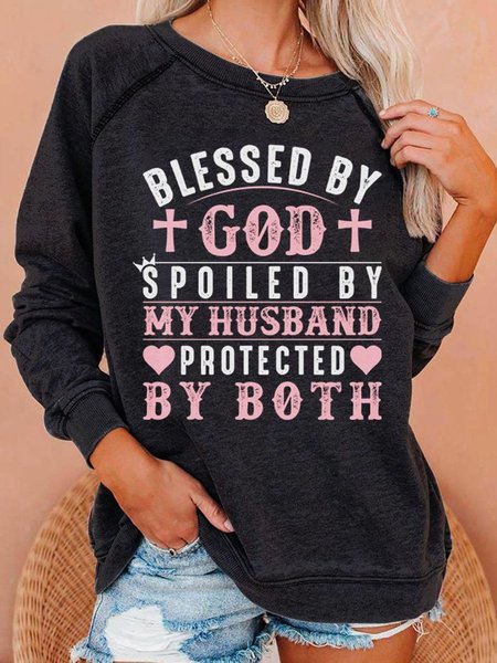 Blessed By God Spoiled By My Husband Protected By Both Sweatshirt, Black, Hoodies&Sweatshirts
Blessed By God Spoiled By My Husband Protected By Both Sweatshirt, Black, Hoodies&Sweatshirts