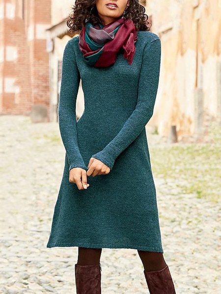 Abito Verde Primavera e inverno Casuale Maniche Lunghe Girocollo A-line, Midi Dresses
Abito Verde Primavera e inverno Casuale Maniche Lunghe Girocollo A-line, Midi Dresses
