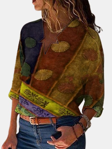 Casual Long Sleeve Shirts & Tops, Yellow green, Tops