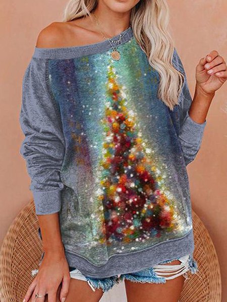 Christmas Snowman Casual Sweatshirt, Multicolor, Hoodies & Sweatshirts