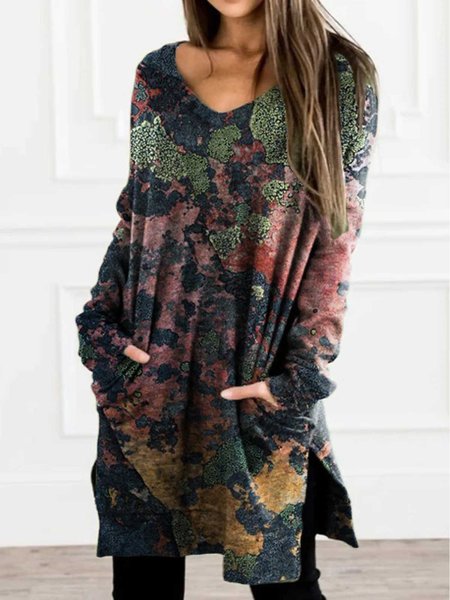 Top Astratto Casuale Stampato Floreale Maniche Lunghe, Multicolore, Blouses & Shirts
Top Astratto Casuale Stampato Floreale Maniche Lunghe, Multicolore, Blouses & Shirts