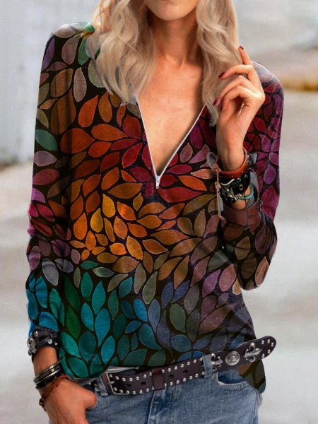 Top Floreale a Maglia Maniche Lunghe Stampato Floreale, Multicolore, Blouses & Shirts
Top Floreale a Maglia Maniche Lunghe Stampato Floreale, Multicolore, Blouses & Shirts