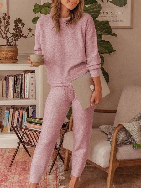Casuale Girocollo Suits, Rosa, Jumpsuits