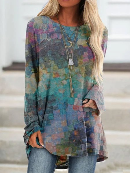 Top Moda Confortevole Vintage Vacanza Maniche Lunghe Bohemian Girocollo Camicie, Blu, T-Shirts
Top Moda Confortevole Vintage Vacanza Maniche Lunghe Bohemian Girocollo Camicie, Blu, T-Shirts