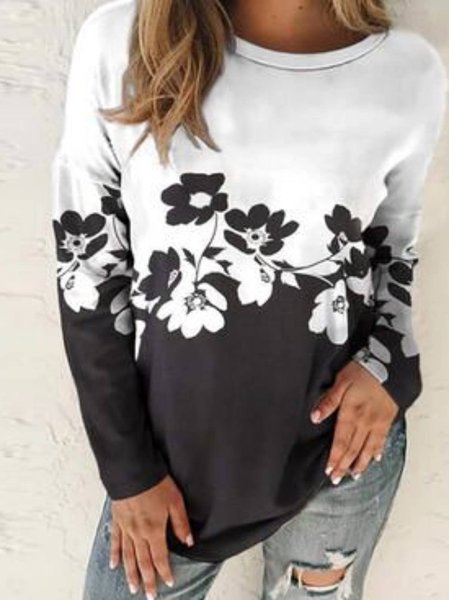 Casual Long Sleeve Sweatshirts, As picture, Hoodies & Sweatshirts