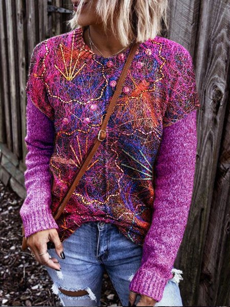 Top Maniche Lunghe Stampato Girocollo Misto Cotone, Viola, Hoodies & Sweatshirts
Top Maniche Lunghe Stampato Girocollo Misto Cotone, Viola, Hoodies & Sweatshirts